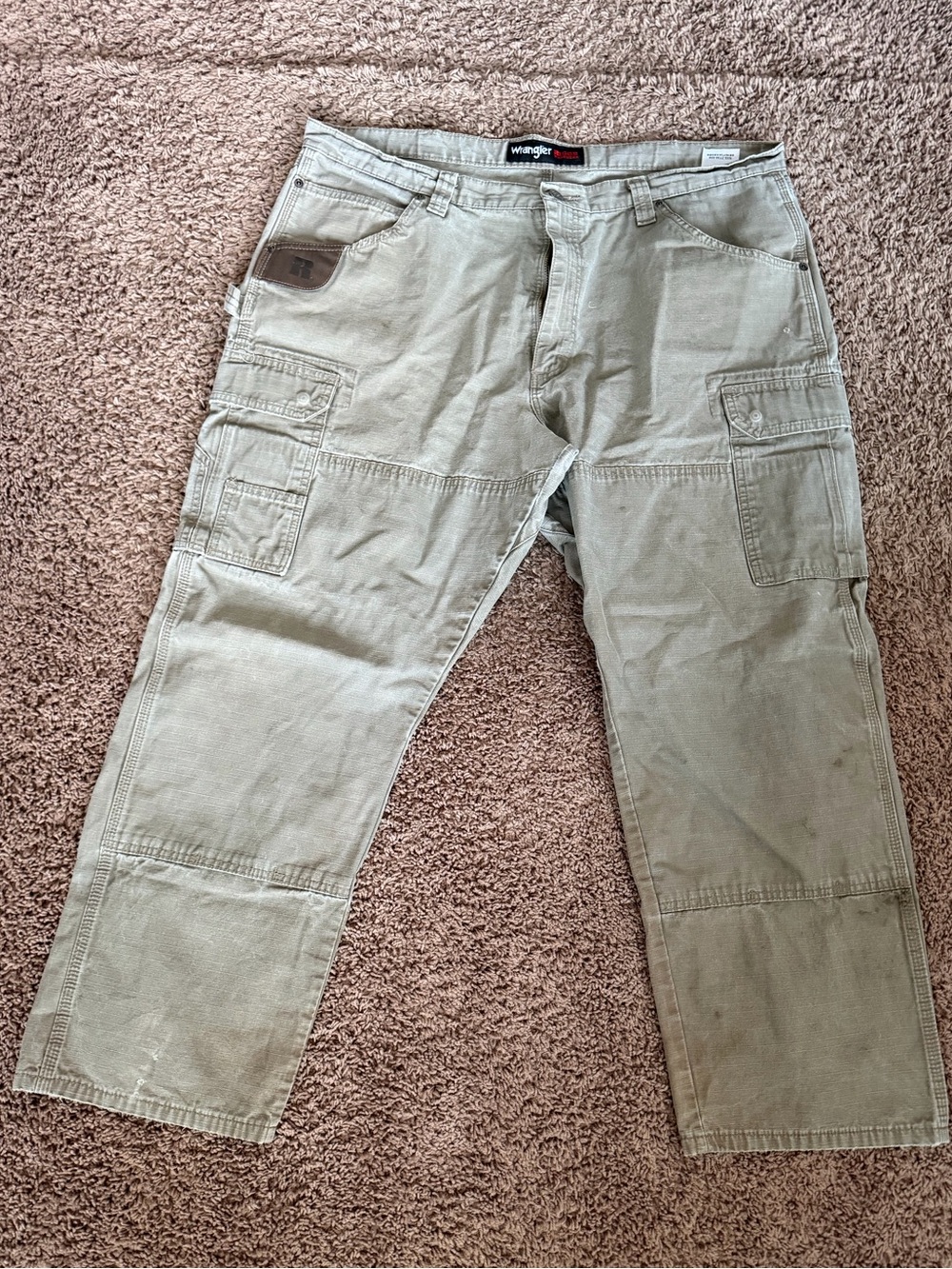 Wrangler Men's Green Cargo Work Pants